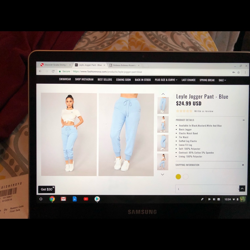 Kettle Jogger Pant - Blue